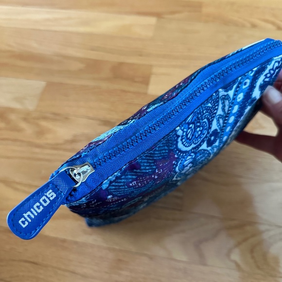 Chico's Packable Tote Blue Paisley - Picture 14 of 15